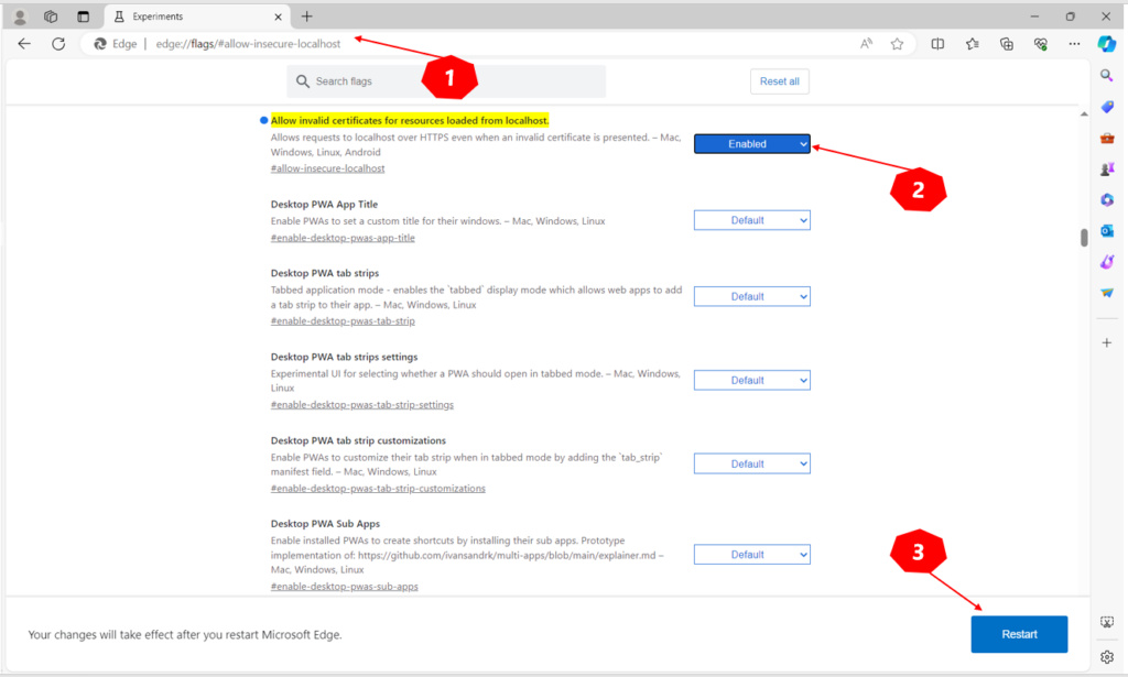 Cấu hình chrome://flags trên trình duyệt Edge